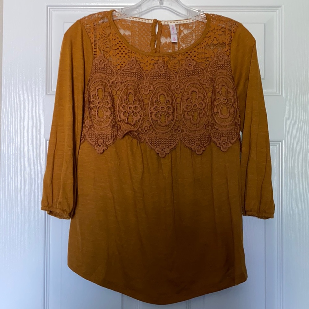 Mustard Xhilaration Blouse
